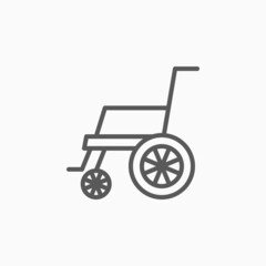Fototapeta na wymiar wheelchair icon, disabled vector, hospital illustration