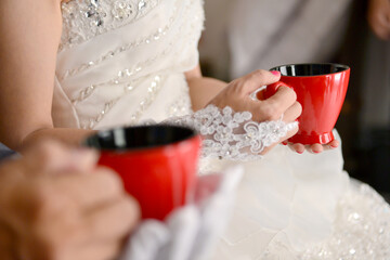 Wedding Dress, Wedding suit, Romantic, Commitment, couple, Cup, Tea