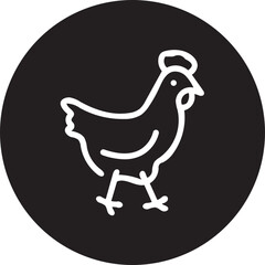 chicken glyph icon