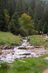 hiking in the mountains