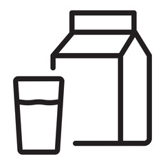 Milk line icon