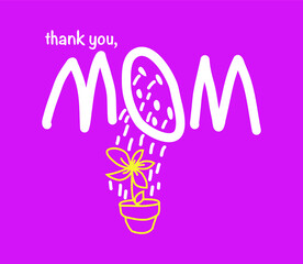 mom watering her flower child