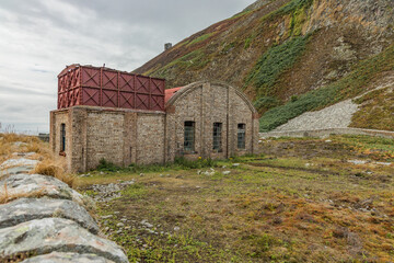 Old derelict building on Ailsa Craig Island, Scotland