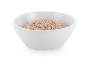 rice grains isolated on white background