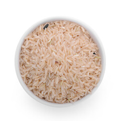 rice grains isolated on white background