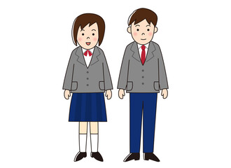男子学生　女子学生（冬の制服）
