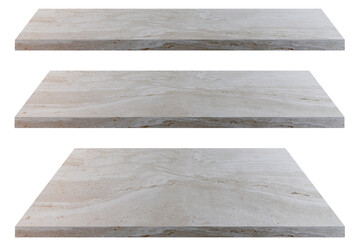 3-tier shelf, material is natural white marble. as furniture for decoration with clipping path