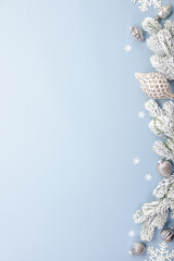 Noel or Christmas background with silver decor