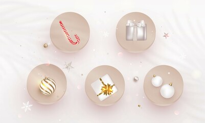 Magic Christmas Stories. Highlight Icons.holidays elements. New Year covers. Social Media Icons. Vector.
