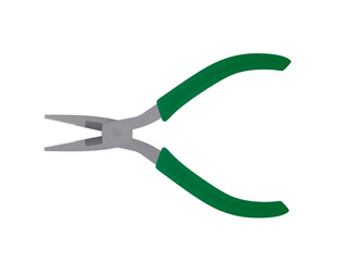 Metal long nose pliers. vector