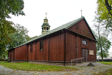 Built in 1839, a brick neo-Gothic belfry and a wooden church under the invocation of St. James the...