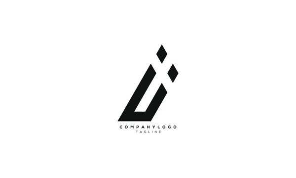 IIU, IUI, II, ILI, Abstract initial monogram letter alphabet logo design