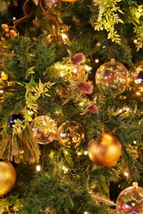 黄金色のクリスマスツリー