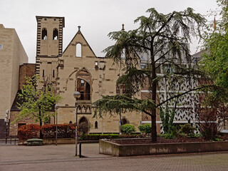 Fototapeta premium Ruins of saint Alban church, destroyed in the second world war