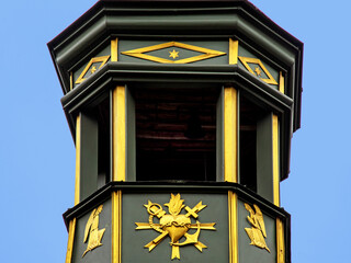 Built in 1839, a brick neo-Gothic belfry and a wooden church under the invocation of St. James the...
