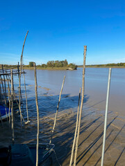 Estuaire de la Garonne dans le Médoc en Gironde