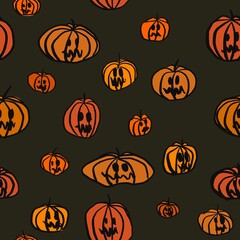 Halloween pumpkins card 