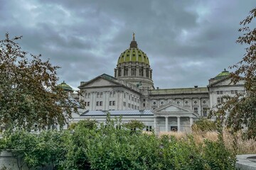 The Pennsylvania State Capitol on a Stormy Day, Harrisburg, USA