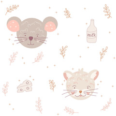 pattern with cats