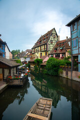 Fototapeta na wymiar Canal in the city of Colmar, Alsace France