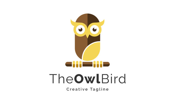 Creative Animal The Owl Bird Logo Design Vector Icon Illustrations.
