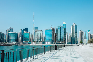 Daytime view of the Business Bay skyline, Dubai, UAE