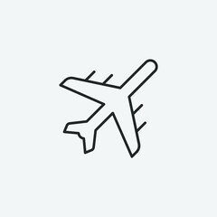 Obraz premium Aircraft vector icon illustration sign