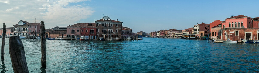 View of the city of Murano on the Venetian lagoon