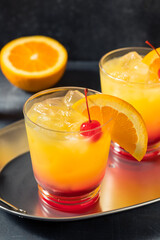 Boozy Cold Tequila Sunrise Cocktail