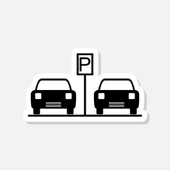Car parking area sticker icon