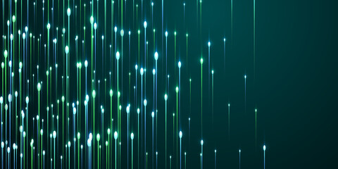 Abstract glowing line beams fiber optics vector.