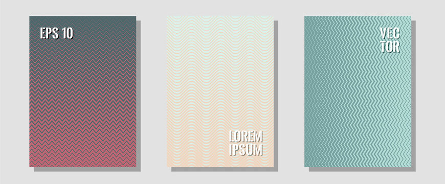 Halftone flat patterns abstract vector set.