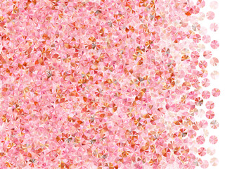 Obraz premium Rose gold tinsels confetti scatter vector composition. Rhythmic gymnastics dress sequins background. Chic shining bead particles holiday decoration. Theater costume paillettes.