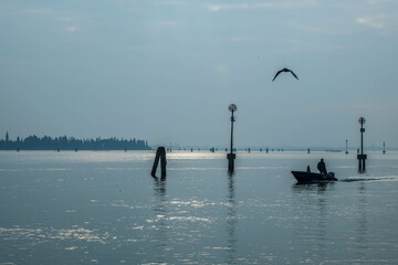 Naklejka premium The Venetian lagoon from the city of Burano