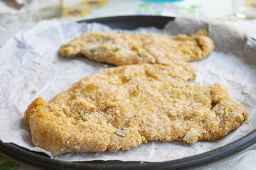 homemade breaded cutlet