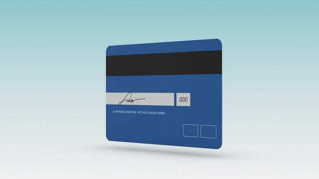 spinning credit card, luma matte for background replacement, seamless loop (3d render)