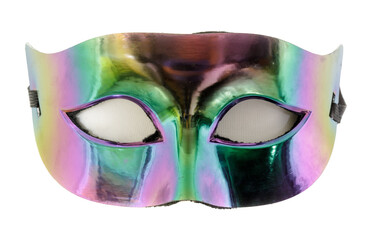Oil Slick Masquerade Isolated Against White Background