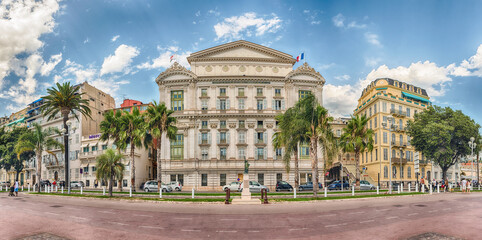 Southern facade of the Opera House, Nice, Cote d'Azur, France