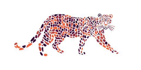 Big Wild Cat Art. Spotted Color for your design © Kudryashka