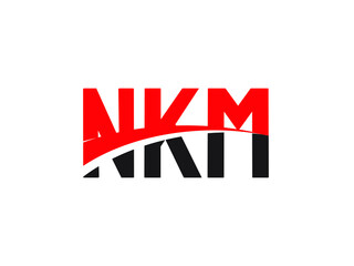 NKM Letter Initial Logo Design Vector Illustration