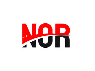 NOR Letter Initial Logo Design Vector Illustration