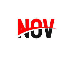 NOV Letter Initial Logo Design Vector Illustration