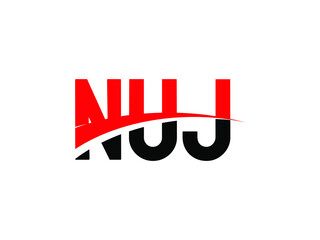 NUJ Letter Initial Logo Design Vector Illustration