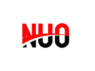 NUO Letter Initial Logo Design Vector Illustration