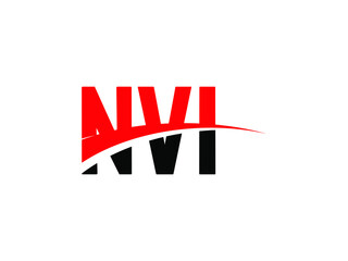 NVI Letter Initial Logo Design Vector Illustration