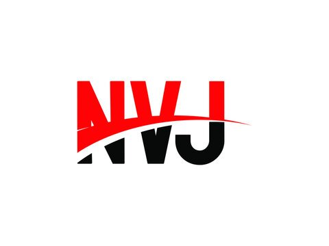 NVJ Letter Initial Logo Design Vector Illustration