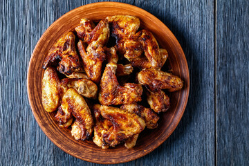 crispy fried chicken wings served on a plate