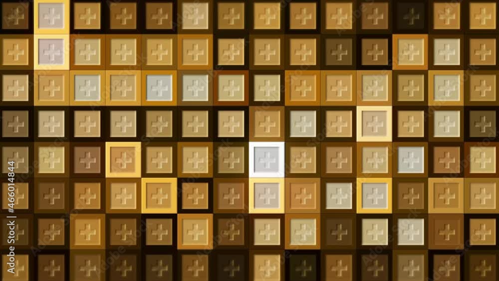 Poster mosaic background with flashing multicolored squares. motion. colorful flashing squares with pattern