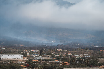 volcanic eruption in Cumbre vieja on September 19, 2021. El Paso. La Palma. Canary Islands. Spain