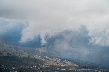 volcanic eruption in Cumbre vieja on September 19, 2021. El Paso. La Palma. Canary Islands. Spain